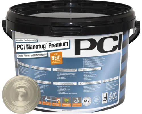 PCI Nanofug Premium flexibler Fugenmörtel für Fliesen und Natursteine in einem Eimer