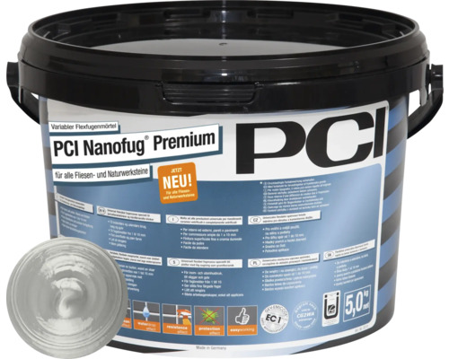 PCI Nanofug Premium flexibler Fugenmörtel für Fliesen und Natursteine im Eimer