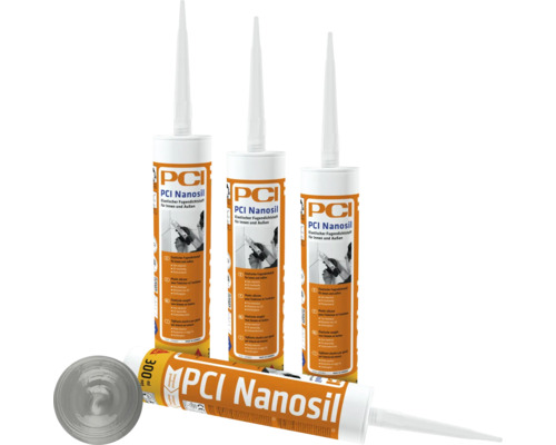 PCI Nanosil® Elastischer Fugendichtstoff für innen und außen hellgrau 300 ml Mehrere Kartuschen PCI Nanosil Elastischer Fugendichtstoff für Innen- und Außenbereiche.