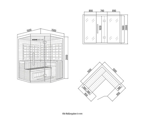 Cotes du sauna Home Deluxe