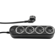 Mehrfachsteckdose mit vier Anschlüssen und Stromkabel