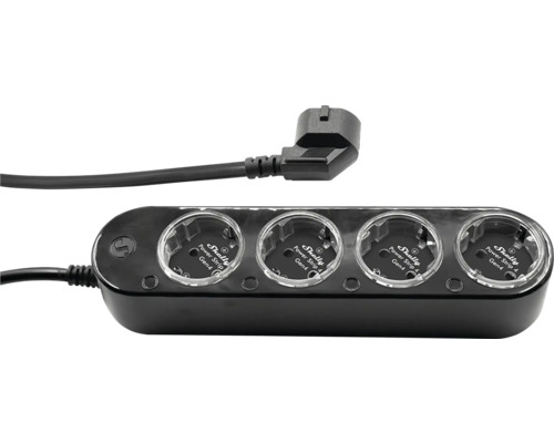 Mehrfachsteckdose mit vier Anschlüssen und Stromkabel