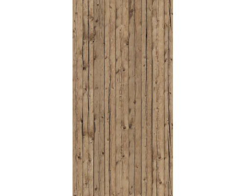Duschrückwand BREUER Holzoptik Fichte 210 x 125 cm 9482553000213 Hölzerne Zaunlatten als Hintergrund