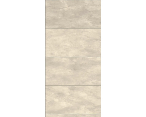Duschrückwand BREUER Dekor große Fliese beige 210 x 125 cm 9482518000213 Mehrere keramische Wandfliesen mit marmorähnlicher Oberfläche