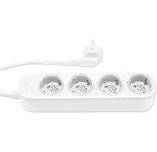 Steckdosenleiste mit vier Steckplätzen und Kabel