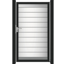 Portillon de jardin avec lames horizontales et poignée