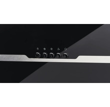 Commandes d'une hotte aspirante avec boutons pour la lumière et les vitesses du ventilateur