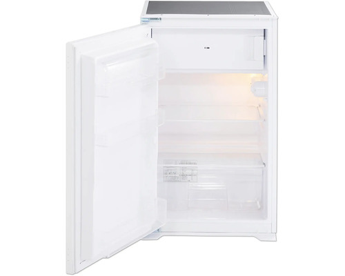 Réfrigérateur blanc avec porte ouverte