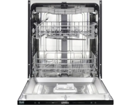 Lave-vaisselle ouvert avec intérieur et paniers à couverts