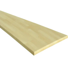 Leimholzplatte aus hellem Holz mit sichtbarer Maserung.