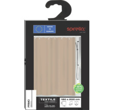 Spirella Primo Duschvorhang, wasserabweisendes Textil aus 50 Prozent recyceltem Polyester, circa 180 x 200 Zentimeter