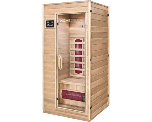 Sauna infrarouge Home Deluxe en bois avec porte en verre