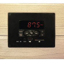 Module audio noir avec écran, boutons et connecteurs