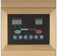 Panneau de commande pour sauna avec affichage de la température et réglage de l'heure