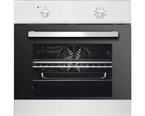 Four encastrable avec boutons de commande, intérieur avec gril et plaque de cuisson