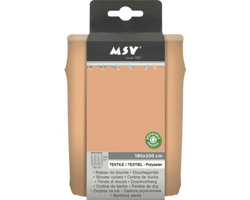 MSV Duschvorhang aus Polyester, 180 mal 200 Zentimeter