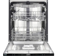 Lave-vaisselle ouvert avec paniers et bras d'aspersion