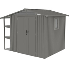 Abri de jardin avec fenêtre, étagères et double porte