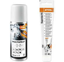 Stihl Multispray et Superlub FS graisse pour réducteurs de débroussailleuses