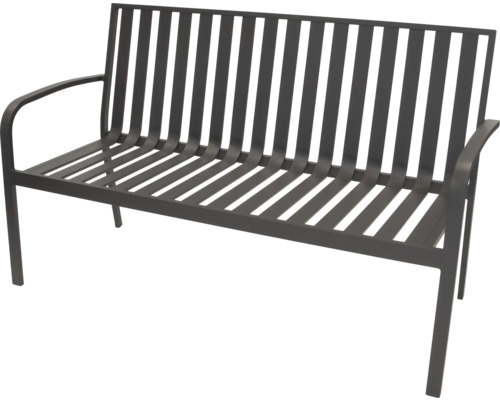 Banc de jardin en métal avec accoudoirs
