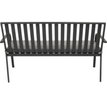 Banc de jardin avec accoudoirs et coussin d'assise