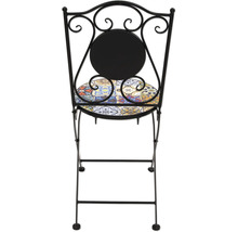 Chaise de jardin avec assise en mosaïque