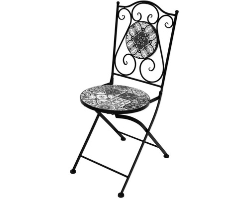 Chaise pliante avec motif mosaïque pour le jardin