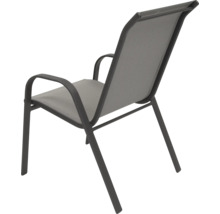 Chaise de jardin avec accoudoirs et revêtement textile