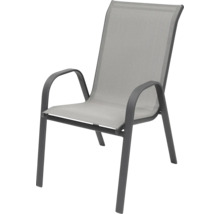Fauteuil de jardin avec accoudoirs et revêtement textile