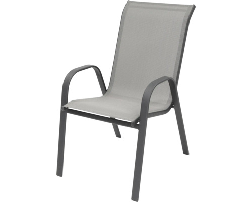 Fauteuil de jardin avec accoudoirs et revêtement textile