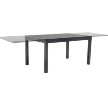 Table de jardin extensible avec plateau en verre