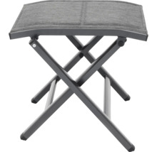 Tabouret pliant avec assise grise et structure en métal