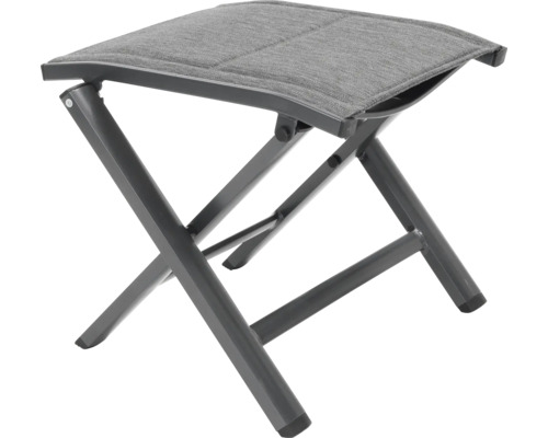 Tabouret pliant avec revêtement en tissu et structure en métal