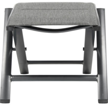 Repose-pieds avec revêtement en tissu et structure en métal