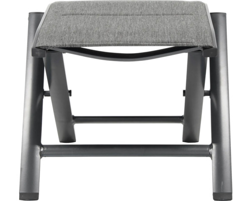 Repose-pieds avec revêtement en tissu et structure en métal