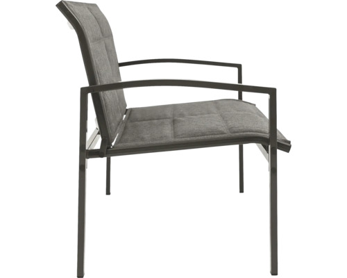 Chaise de jardin avec accoudoirs et rembourrage