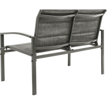 Banc de jardin avec revêtement textile pour deux personnes