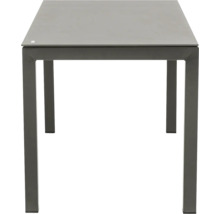 Table de jardin carrée avec cadre en métal