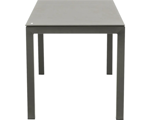 Table de jardin carrée avec cadre en métal