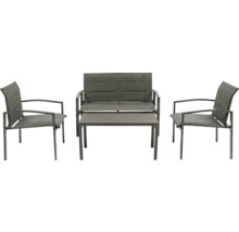 Ensemble de meubles de jardin avec table, banc deux places et deux chaises