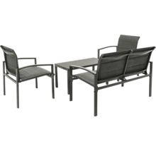 Ensemble de meubles de jardin avec table, banc et deux chaises