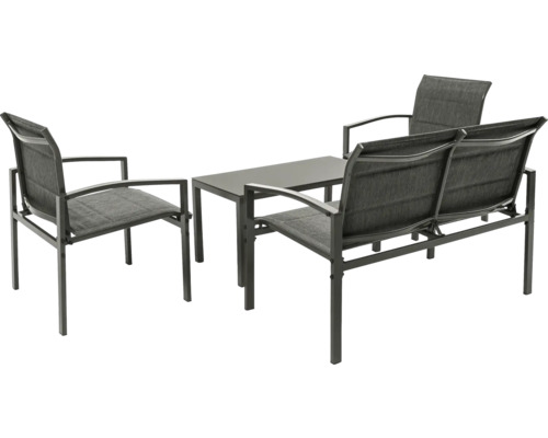 Ensemble de meubles de jardin avec table, banc et deux chaises