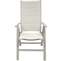 Fauteuil de jardin en aluminium et textile