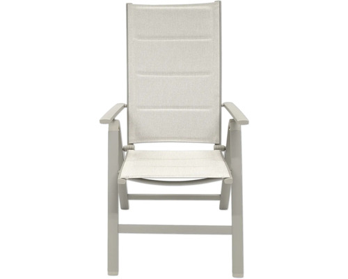 Fauteuil de jardin en aluminium et textile