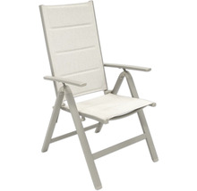 Chaise de jardin avec accoudoirs et structure pliante