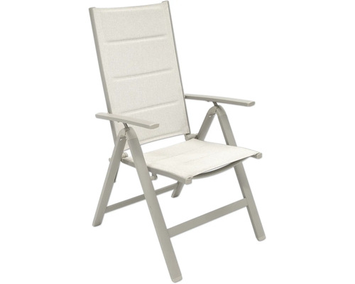 Chaise de jardin avec accoudoirs et structure pliante