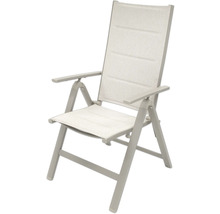 Fauteuil de jardin en aluminium et tissu