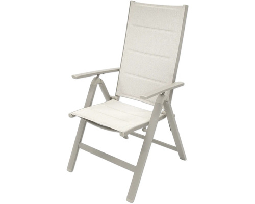 Fauteuil de jardin en aluminium et tissu