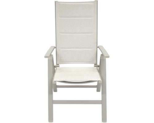 Fauteuil de jardin avec accoudoirs et revêtement textile