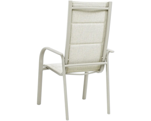 Fauteuil de jardin avec accoudoirs et revêtement textile